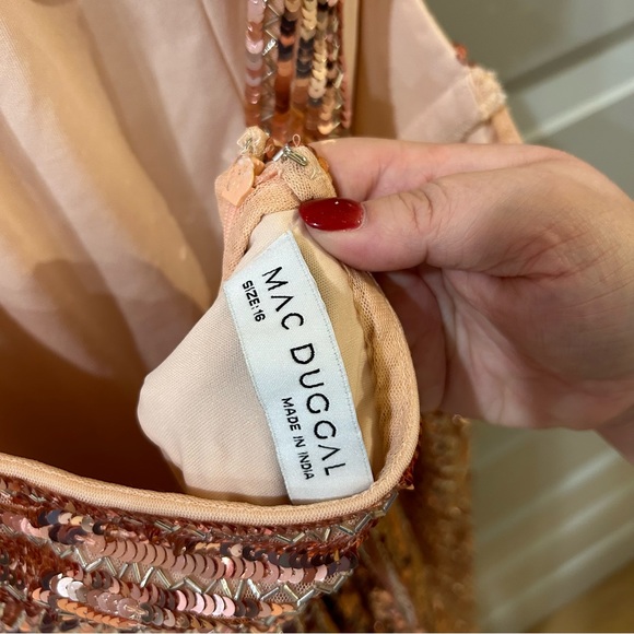 New Mac Duggal 5390 Sequin Open Cut Out Back Gown - Picture 9 of 10